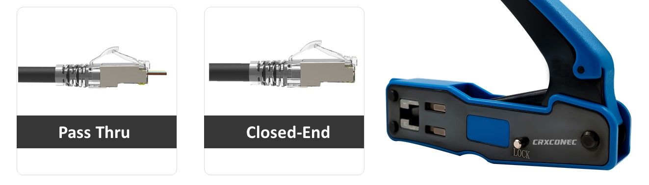 Применение простых обжимных клещей RJ45